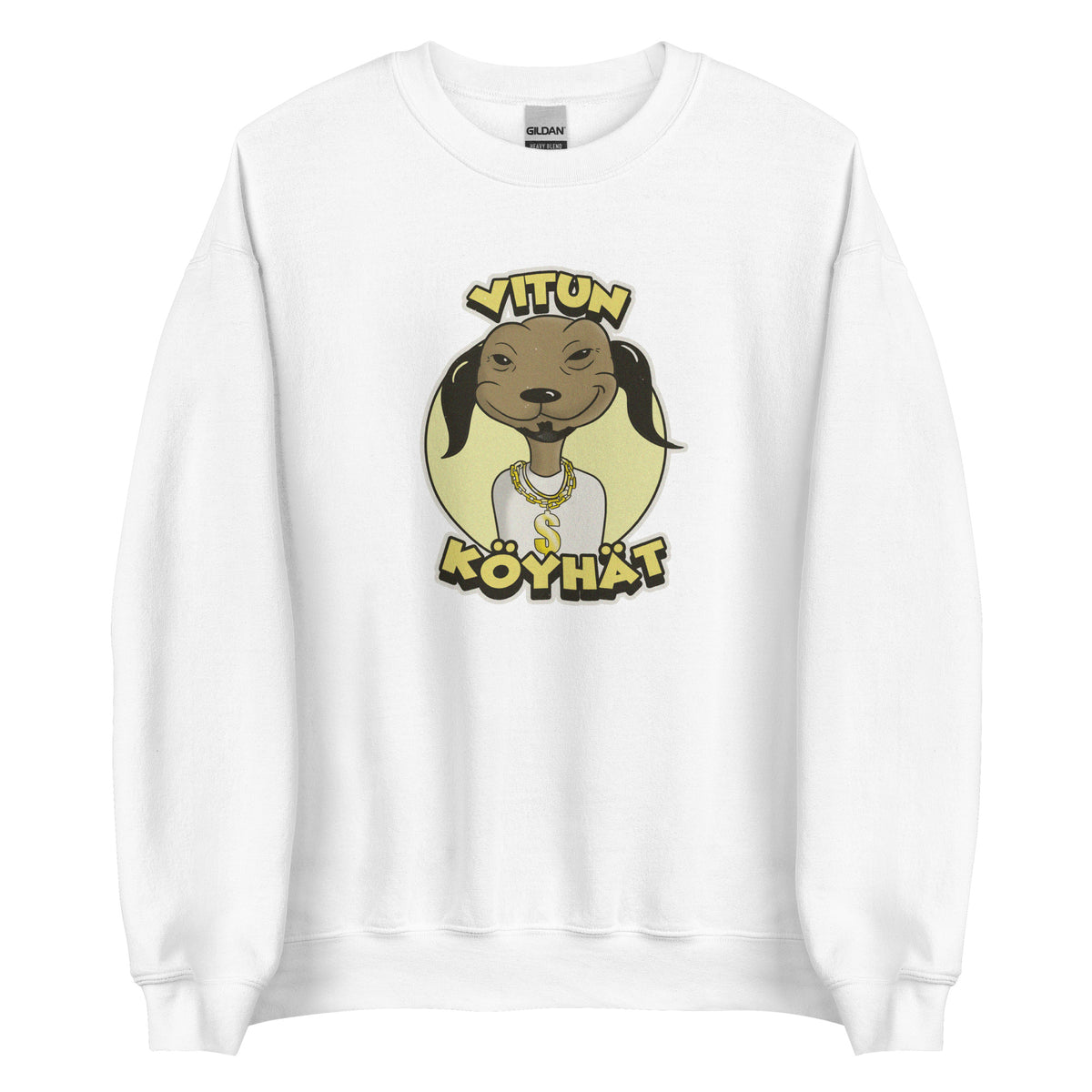 Oliivinvihreä Snoop Koira College by Meemirotta esittelee sarjakuvatyylistä koiraa, jolla on ketju, aurinkolasit ja lippalakki. Suunnittelua kehystää tyylikäs teksti, joten se on ihanteellinen lahjaidea omituista muotia arvostaville.