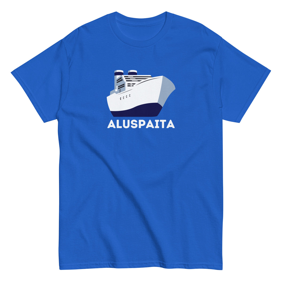 Meemirotta aluspaita t-paita sinisessä värissä, jossa aluskuva edessä.