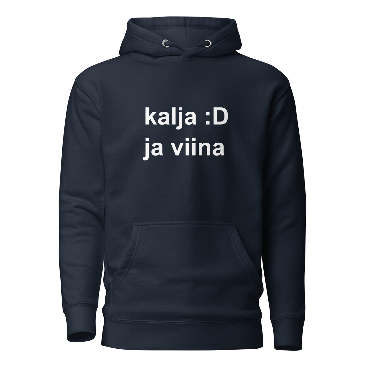 Hauska huppari tekstillä kalja :D ja viina mukavassa tummansinisessä värissä