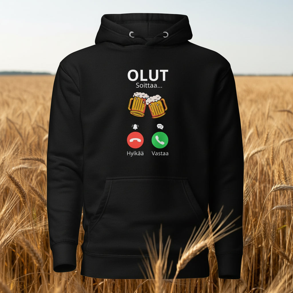 hauska olut soittaa huppari