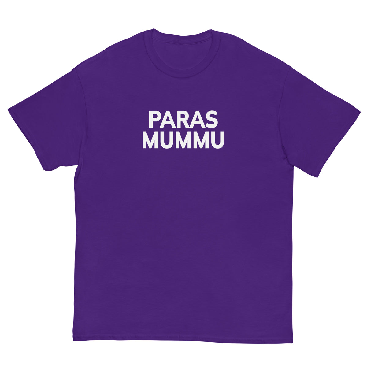 Violetti T-paita, jossa teksti Paras Mummu, täydellinen mummulle lahjaksi