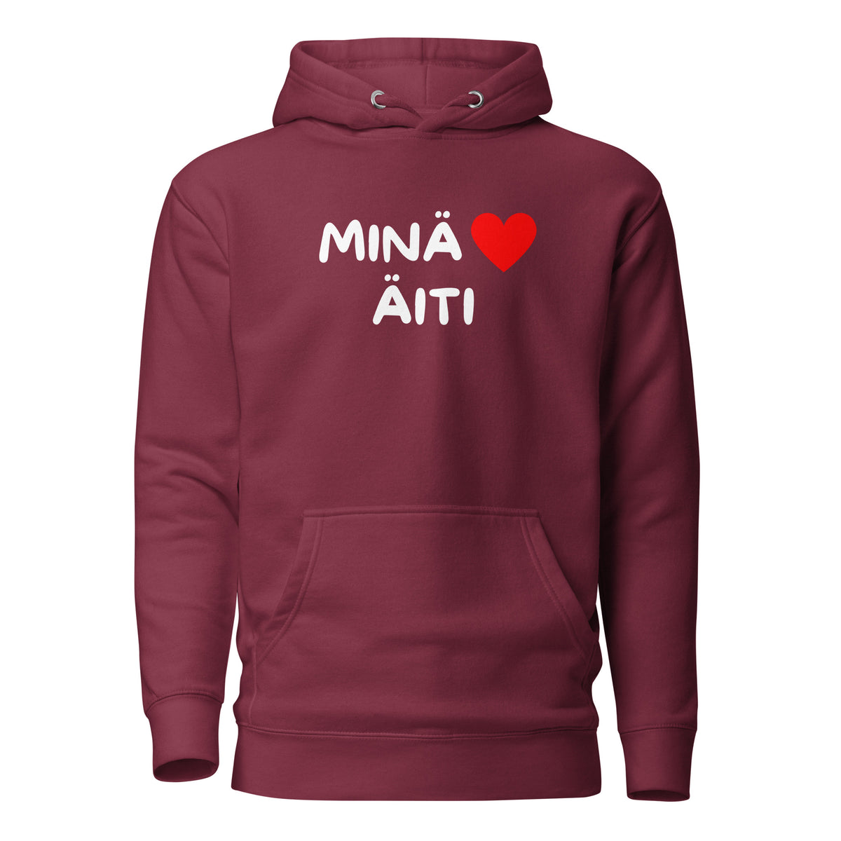 Meemirotta Minä Äiti punainen huppari, täydellinen lahjaidea huppari äideille