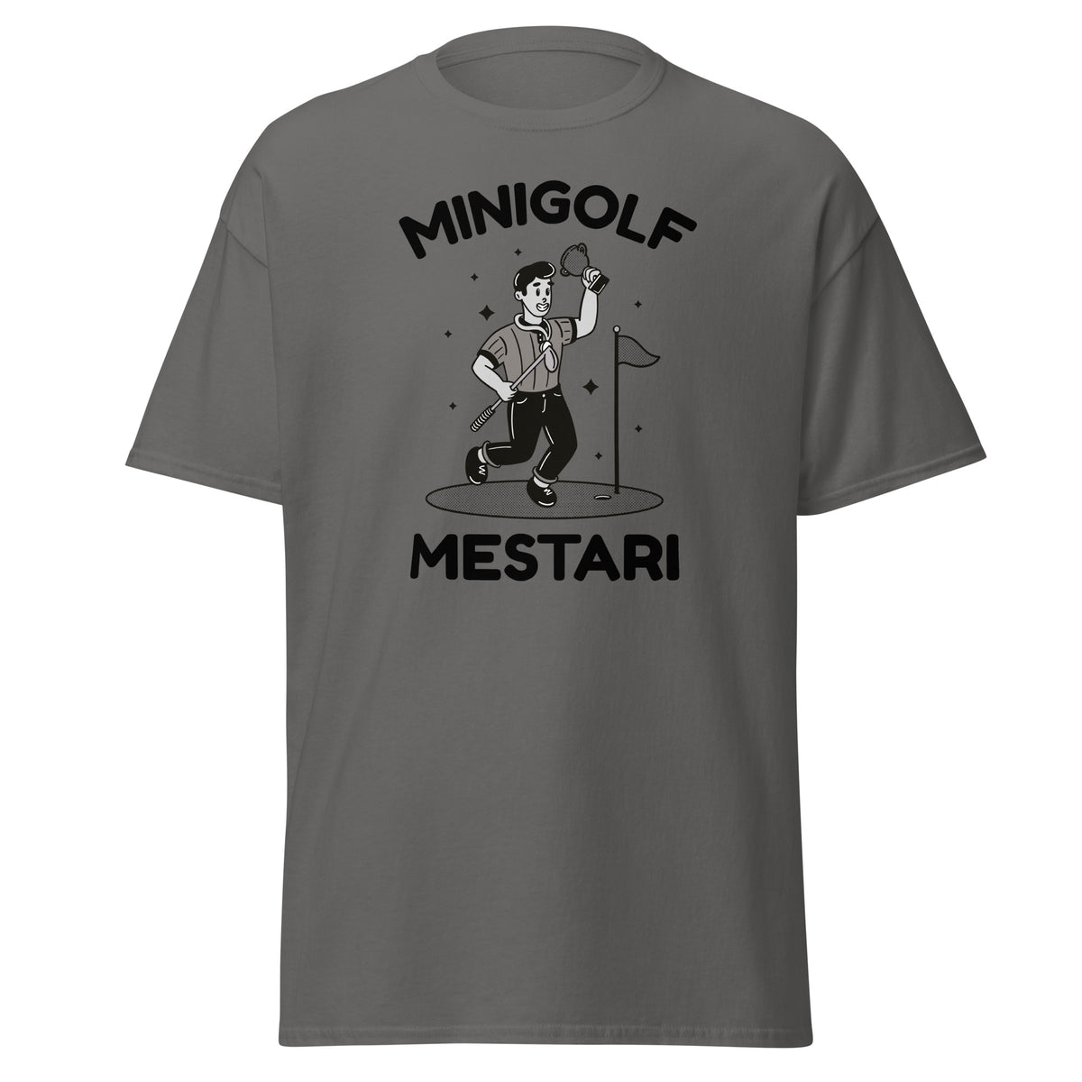 Harmaa Meemirotta T-Paita Minigolf Mestari - hyvä lahjaidea aktiivisille pelaajille