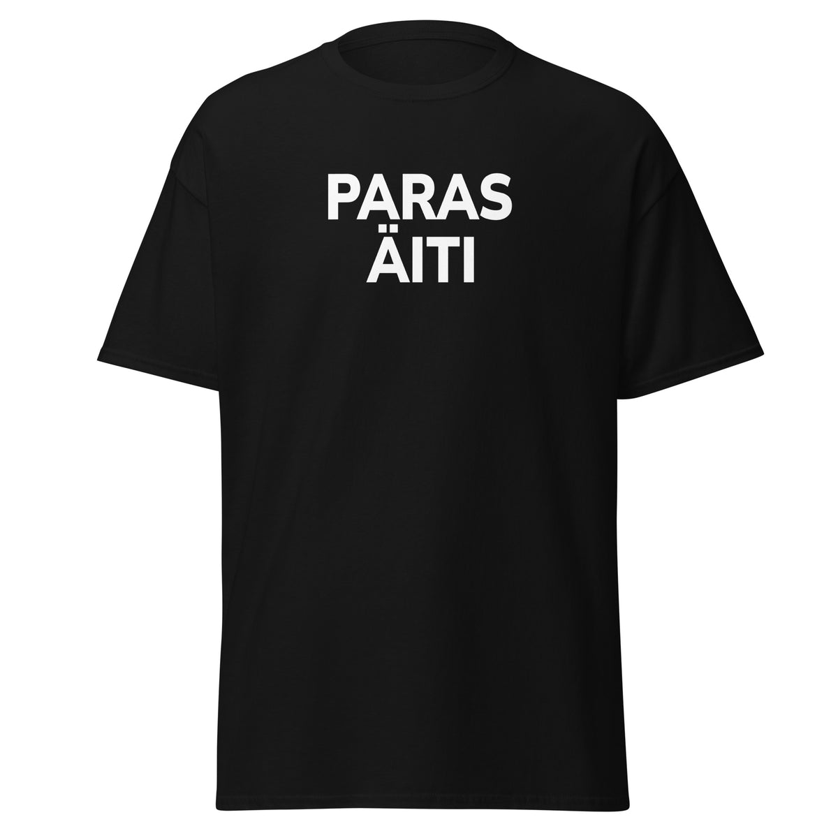 Mustat t-paitat, joissa on teksti paras äiti, täydellinen lahja äideille