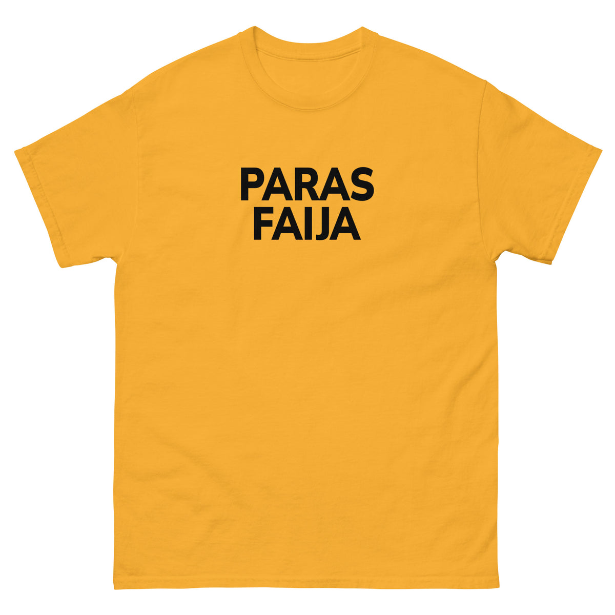 Meemirotta paras faija t-paita kirkkaankeltaisena mustalla tekstillä