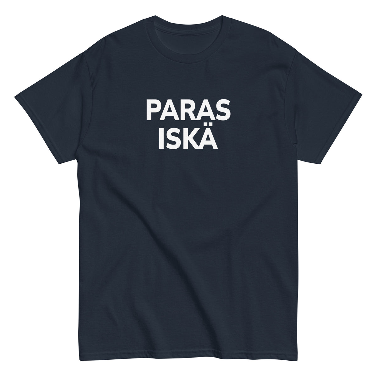 Tumma paras iskä t-paita, jossa valkoinen teksti, täydellinen lahja isälle