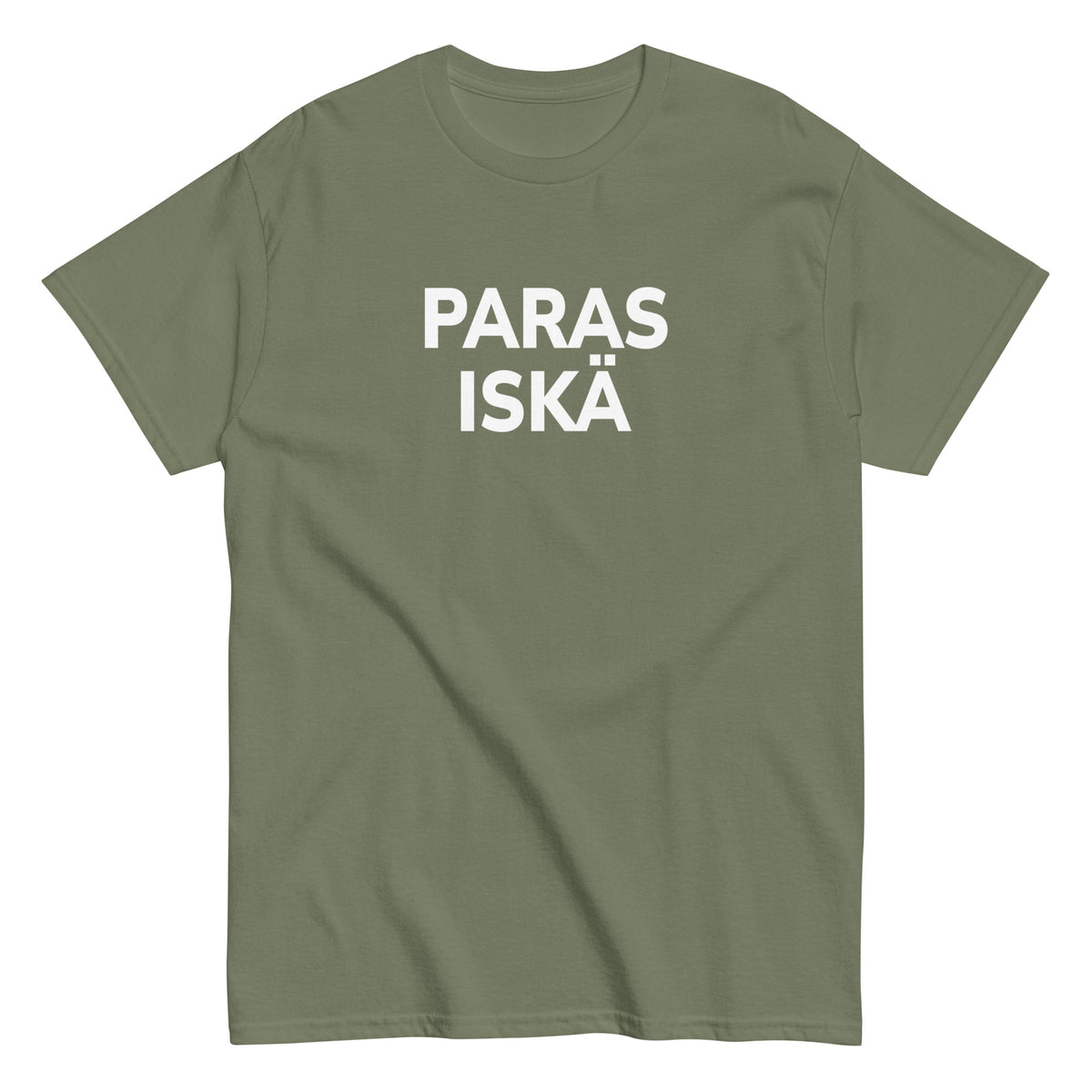 Meemirotta paras iskä t-paita vihreällä värillä ja valkoisella tekstillä