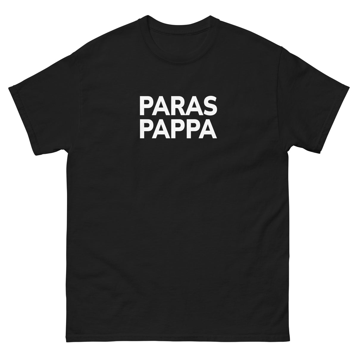 Mustat paras pappa t-paita, jossa valkoinen teksti selkeästi näkyvillä
