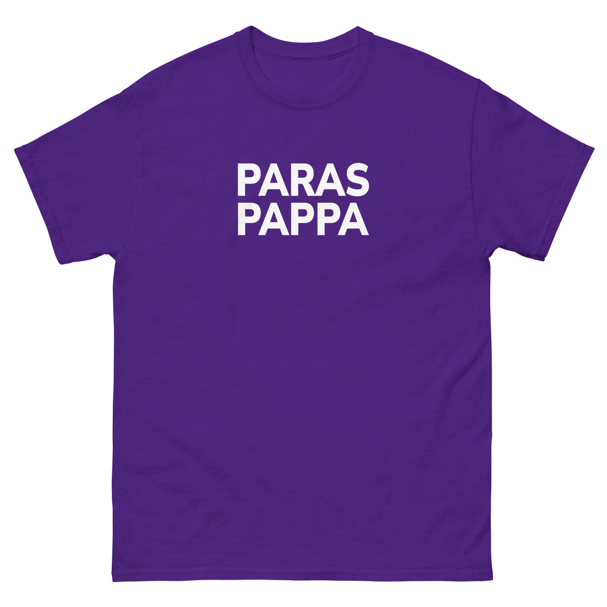Meemirotta paras pappa t-paita, violetti t-paita valkoisilla kirjaimilla, täydellinen isille