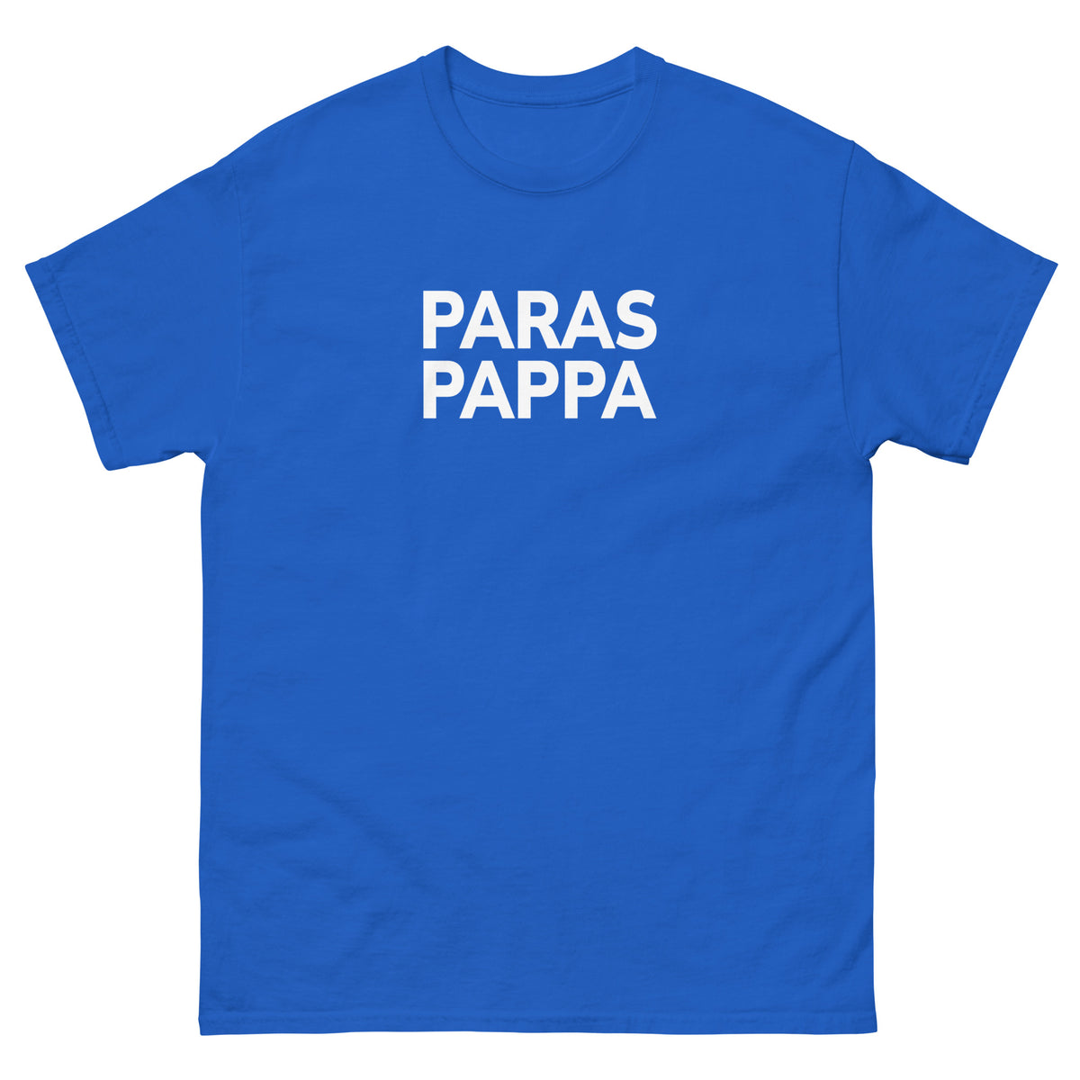 Meemirotta paras pappa t-paita sinisellä värillä valkoisella tekstillä