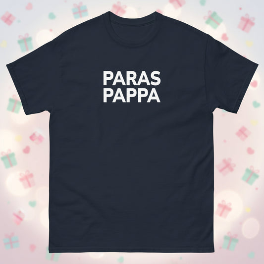 Meemirotta paras pappa t-paita tummansinisellä pohjalla valkoisella tekstillä
