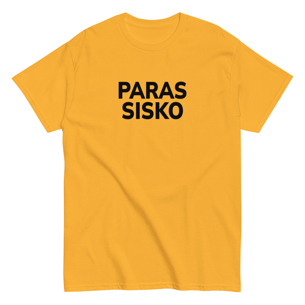Keltainen paras sisko t-paita, jossa musta teksti edessä selkeällä fontilla