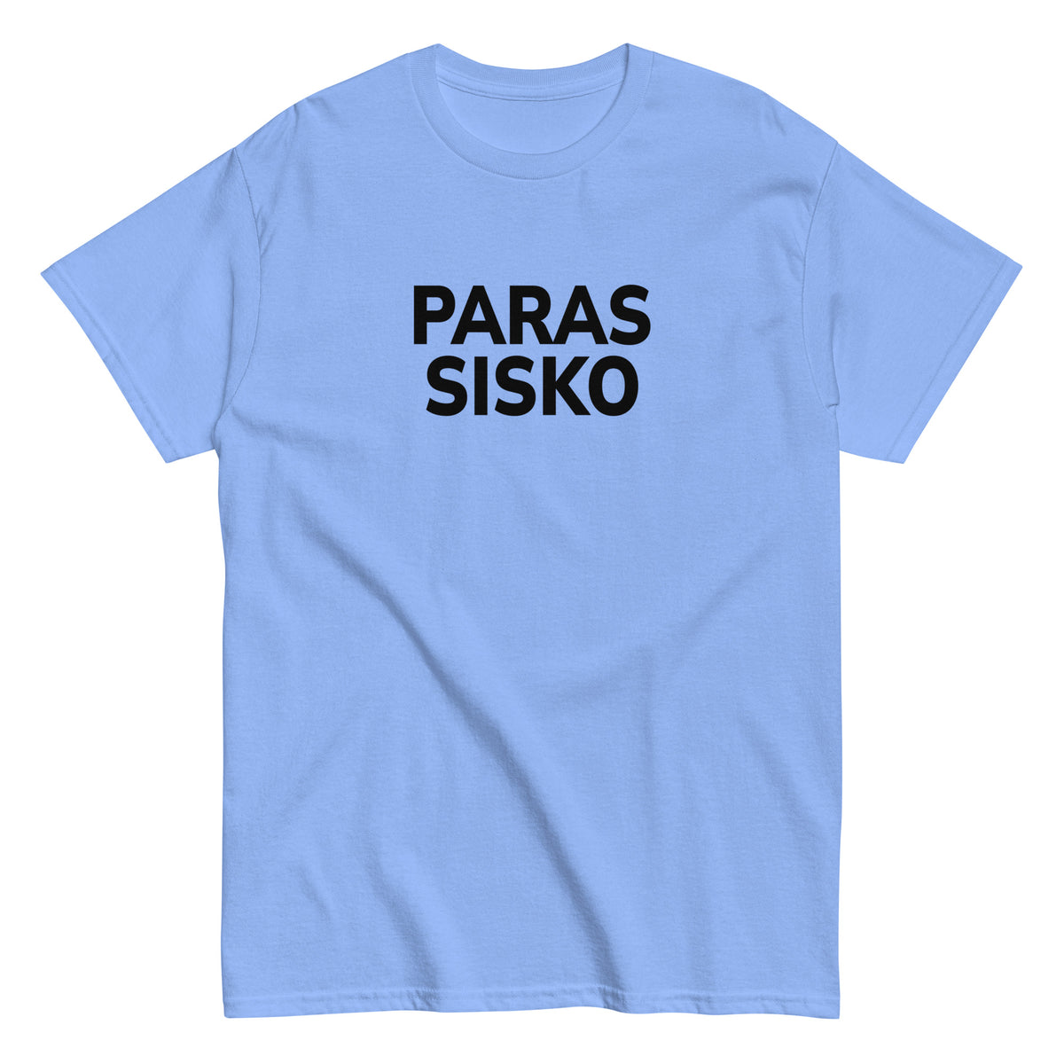 Vaaleansininen paras sisko t-paita Meemirotta, jossa musta teksti edessä
