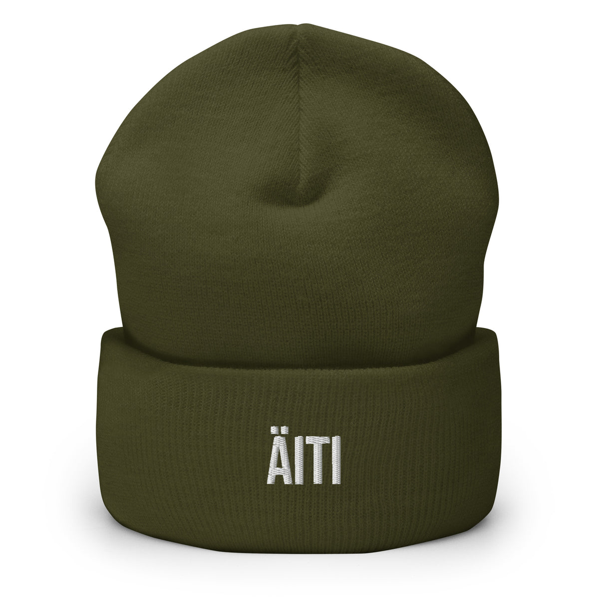 Meemirotta ÄITI-teksti vihreä pipo lahjaksi äideille talviseen säähän
