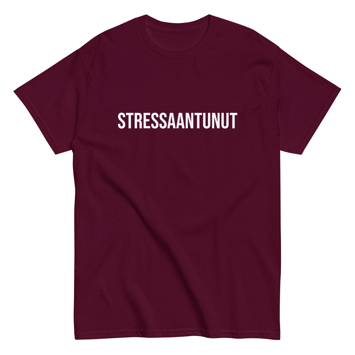 Tässä hauskat payattien joukossa erottuvan Meemirottan "Stressantunut T-Paita" rinnassa on sana "STRESSAANTUNUT" silmiinpistävän valkoisin kirjaimin. Se on ihanteellinen niille, jotka arvostavat meemivaatteita, joissa huumori ja tyyli yhdistyvät saumattomasti.