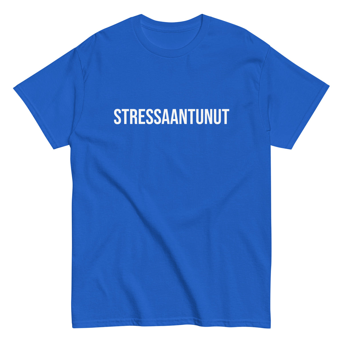 Tässä hauskat payattien joukossa erottuvan Meemirottan "Stressantunut T-Paita" rinnassa on sana "STRESSAANTUNUT" silmiinpistävän valkoisin kirjaimin. Se on ihanteellinen niille, jotka arvostavat meemivaatteita, joissa huumori ja tyyli yhdistyvät saumattomasti.