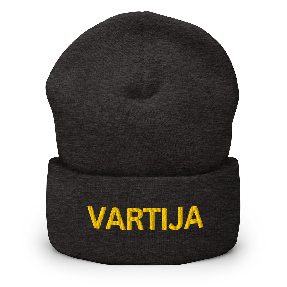 Meemirotta vartija pipo mustana käänteen kanssa, jossa kultaiset kirjainpainatukset