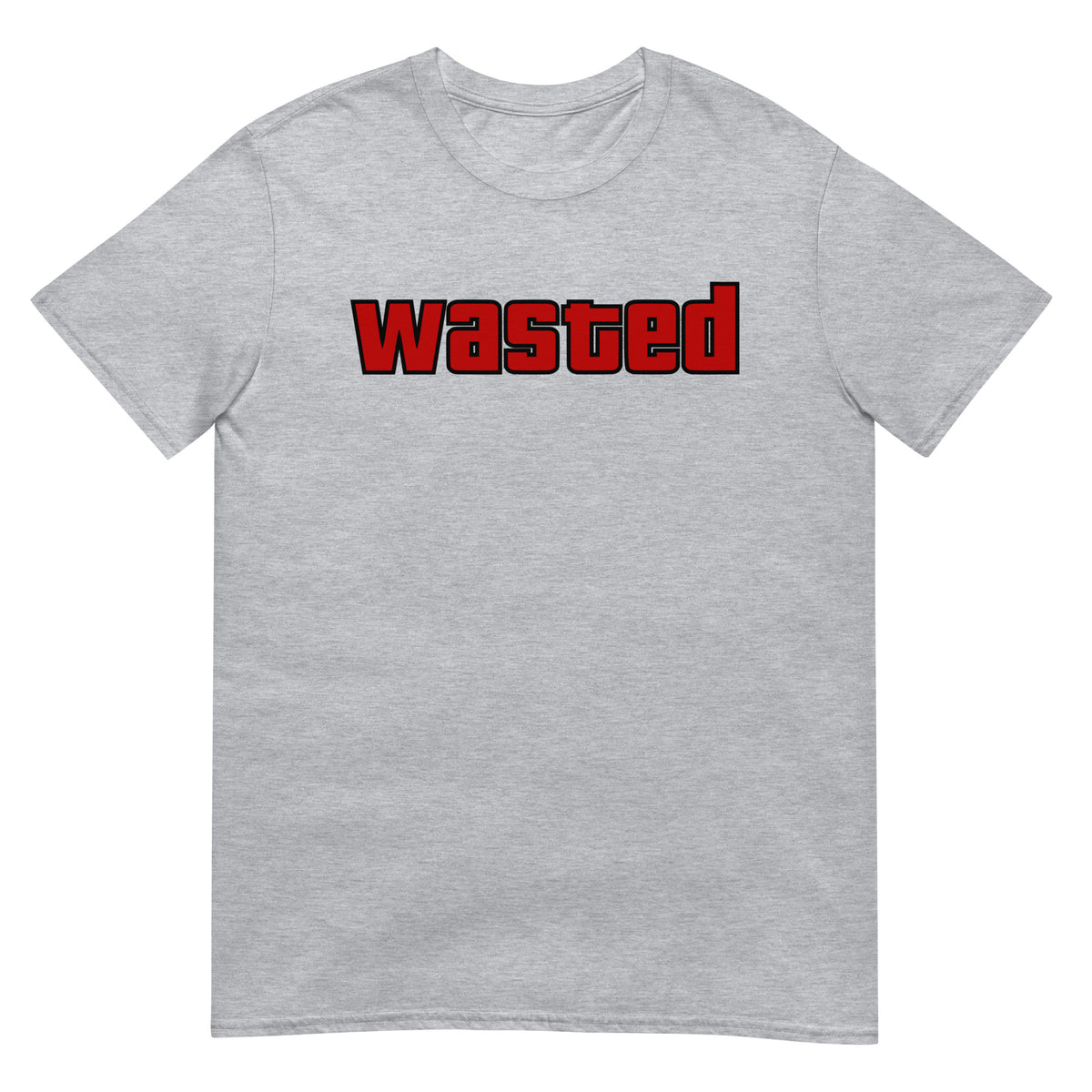 Esittelyssä Meemirottan Wasted T-Paita, must-have T-paita, jonka rinnassa on rohkeasti punaisella painettu sana "wasted", joka on ihanteellinen hauskat payat- ja meemivaatteiden ystäville.