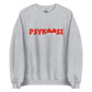 Meemirotta Psykoosi Collegen collegepaita on musta pyöreä kaula, jossa on rohkeasti painettu sana "PSYKOOSI" rinnassa, ja kirjain "O" on luovasti suunniteltu muistuttamaan sieni-ikoneita. Tämä hauska paita sopii täydellisesti niille, jotka haluavat erottua joukosta ainutlaatuisilla ja hauskoilla malleilla vaatekaappissaan.