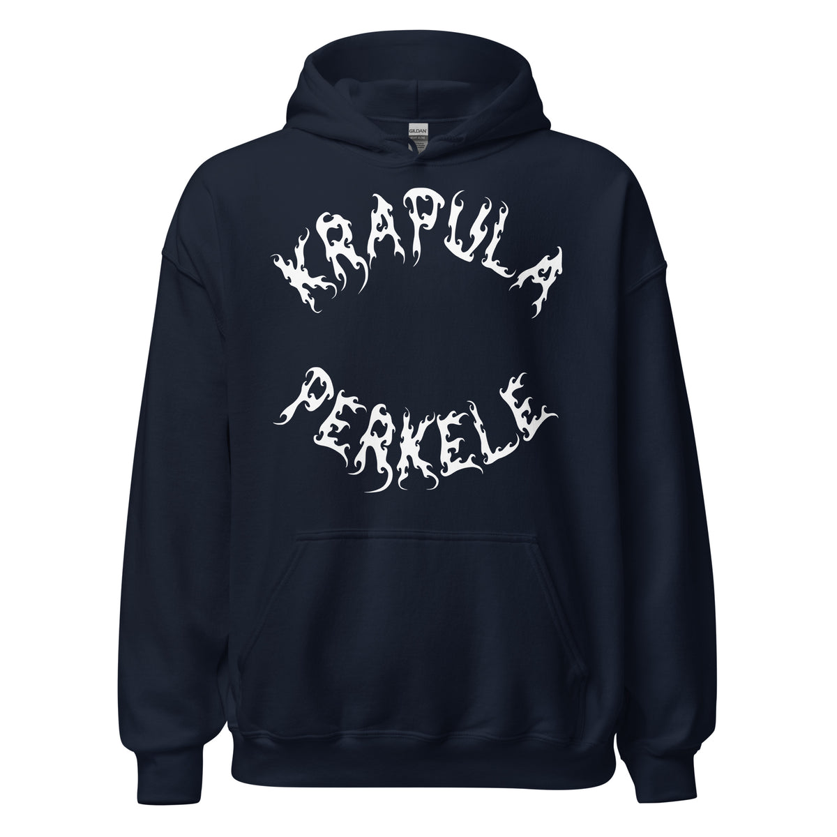 Esittelyssä Meemirottan Krapula Perkele Huppari, punaruskea-huppari, jonka edessä on lihavoitu, liekkimäinen valkoinen kirjain "Krapula Perkele". Tämä hauska paita sopii täydellisesti hauskaksi lahjaideaksi, jossa on etutasku ja kiristysnyörillinen huppu. Se on ihanteellinen valinta meemivaatteiden ystäville ja niille, jotka nauttivat omituisten muotilauseiden tekemisestä.