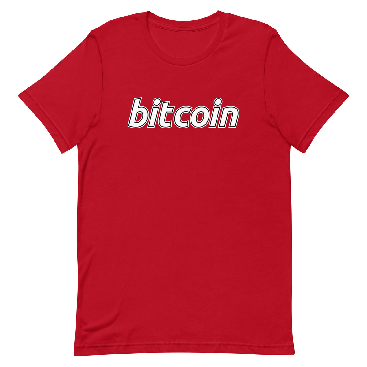 Punainen Meemirotta Bitcoin T-Paita, jossa "bitcoin" on painettu etupuolella. Tämä hauska paita on täydellinen kryptovaluuttaintoilijoille ja lahjaidea muotia rakastaville.